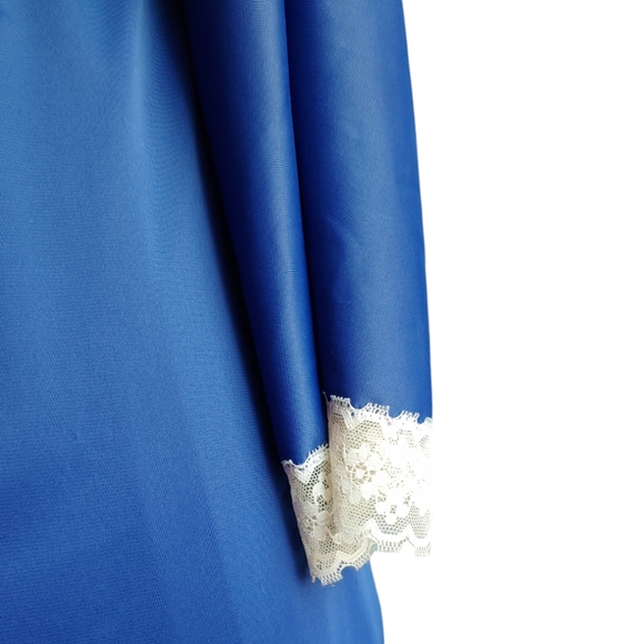 Vintage Vanity Fair Nylon Blue Dressing Gown Robe Nightgown Duster - Size 34 - Picture 6 of 16